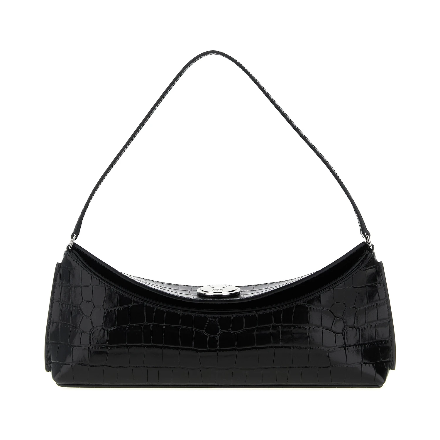 Black Calfskin Shoulder Bag