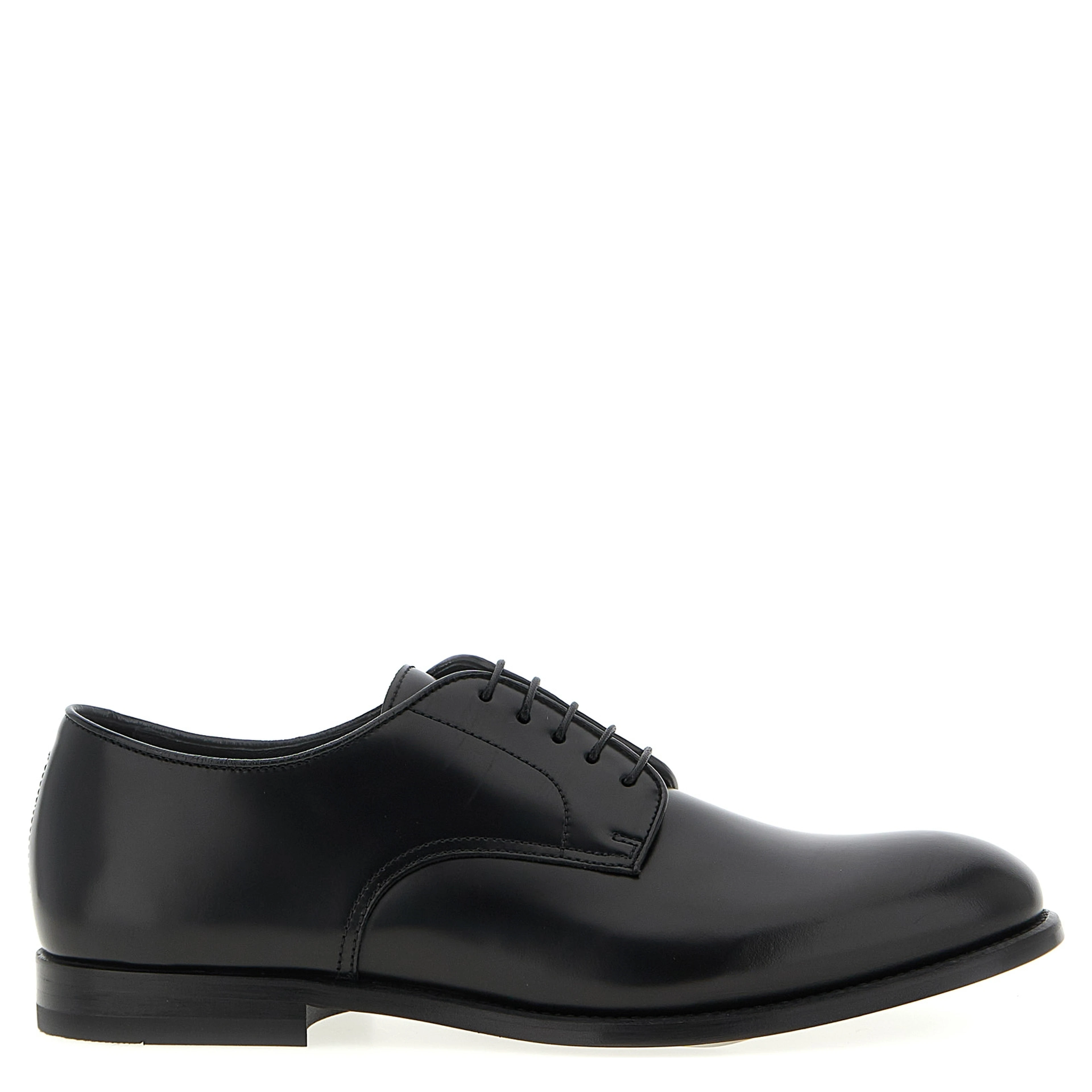 Black Calfskin Oxfords And Derbies
