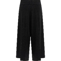 Black Cotton Casual Pants