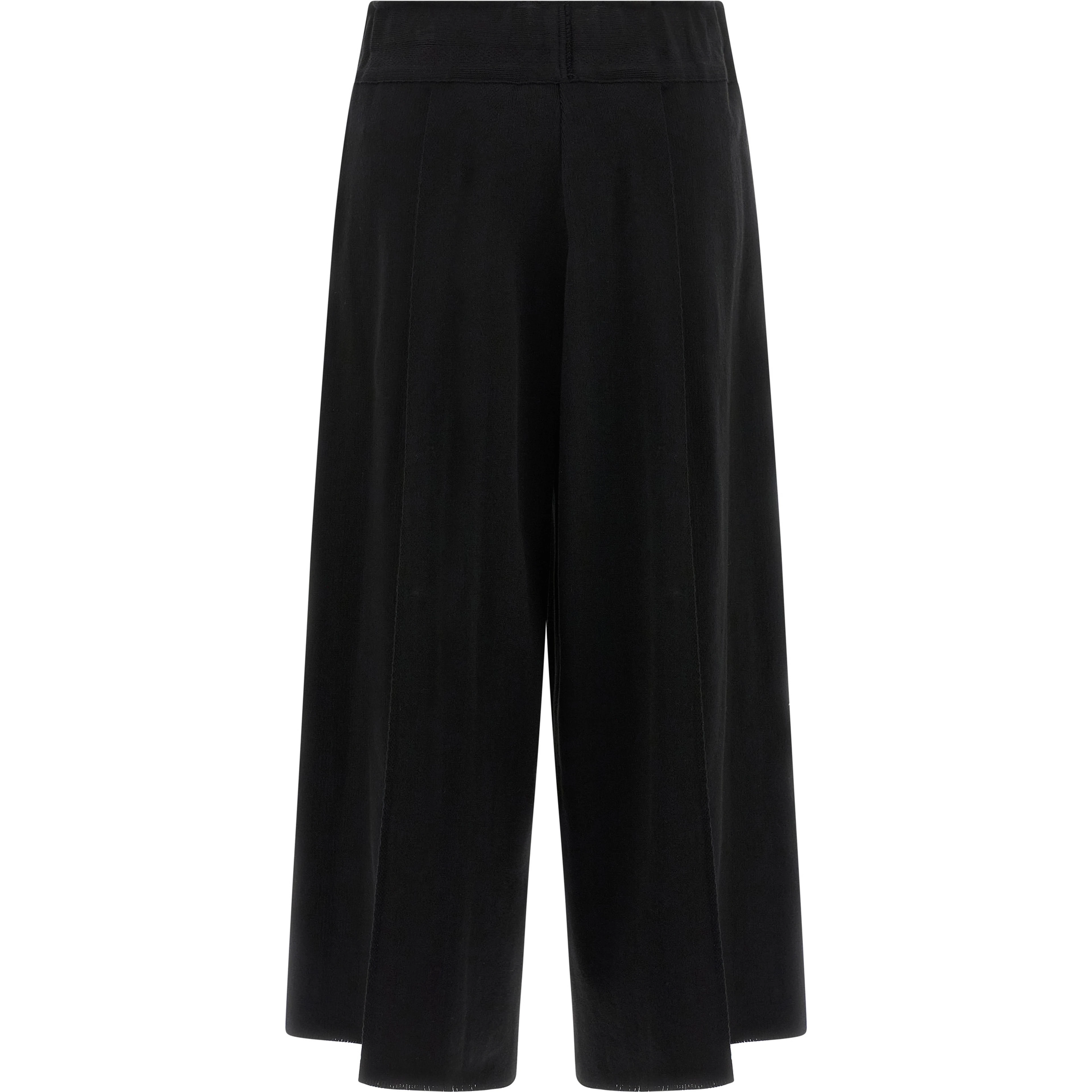 Black Cotton Casual Pants