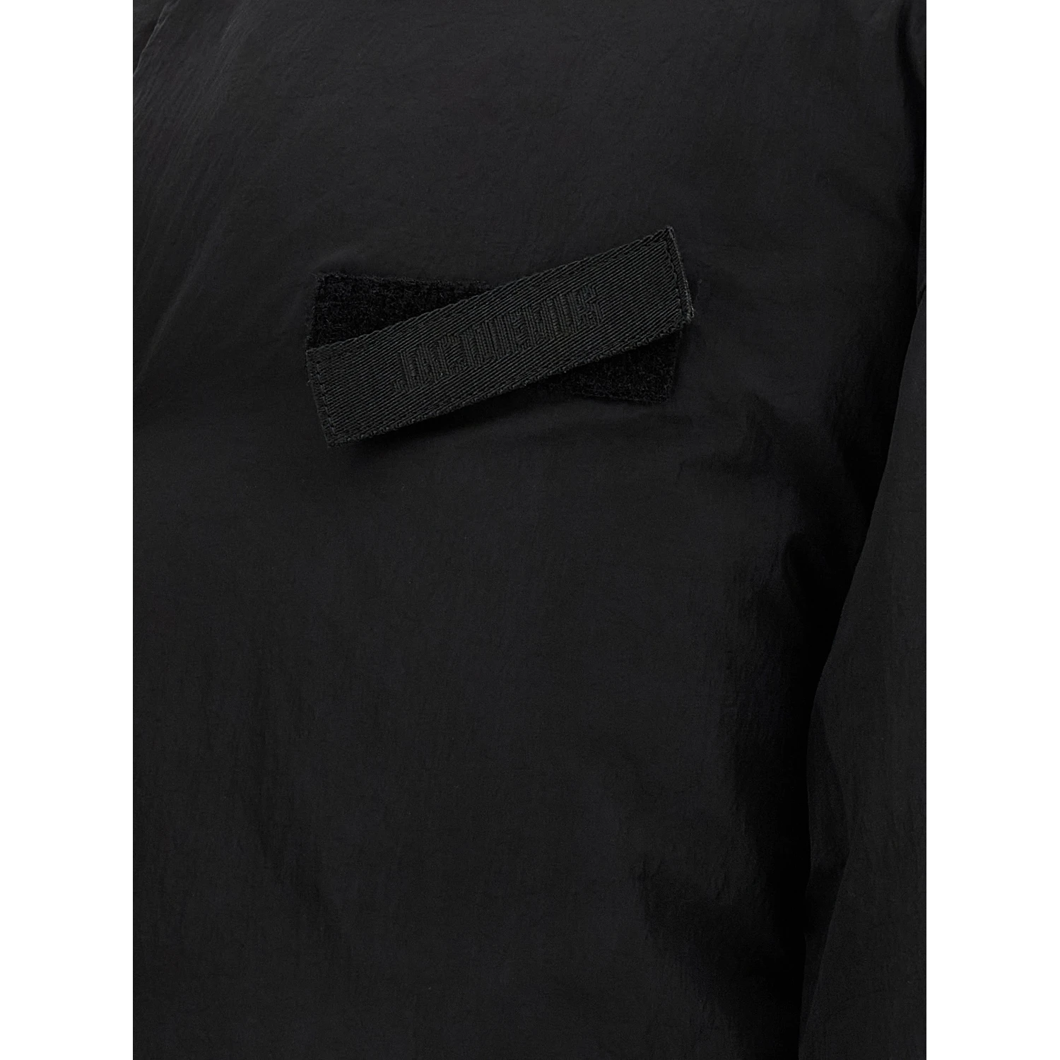 Black Polyamide Full-Length Jacket