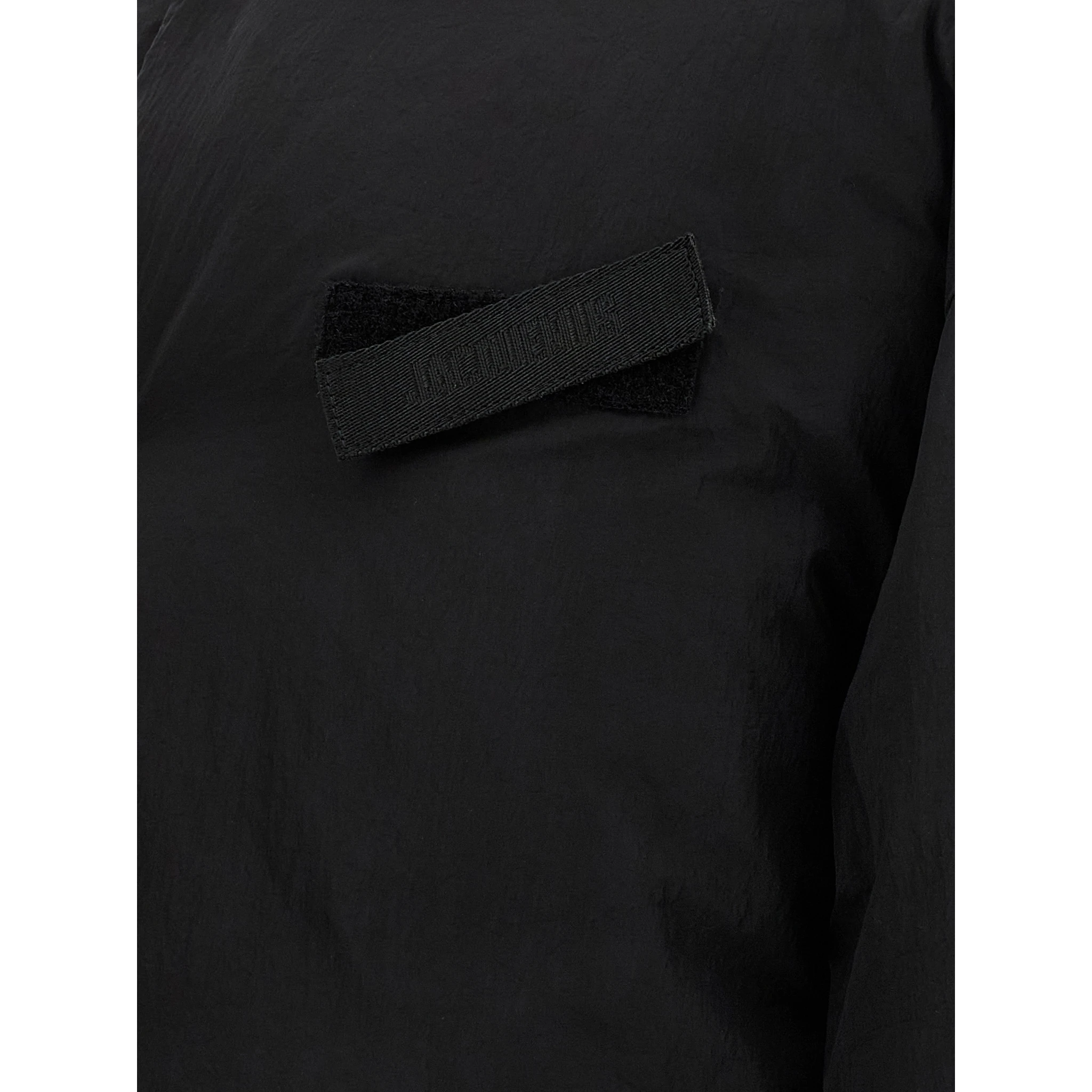 Black Polyamide Full-Length Jacket