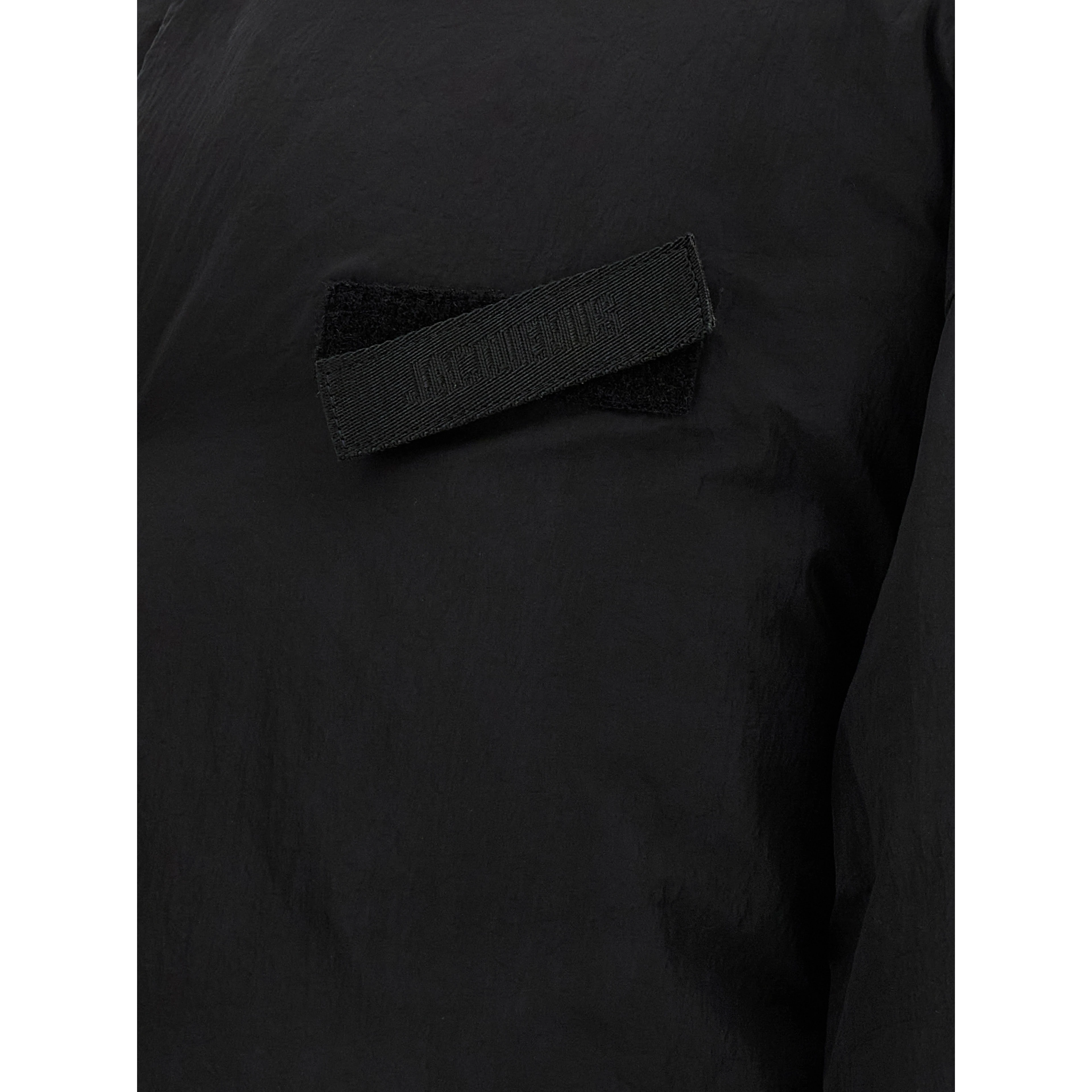 Black Polyamide Full-Length Jacket