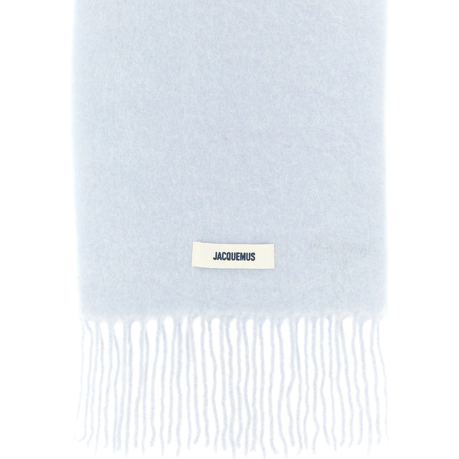 Blue Alpaca Leather Scarf