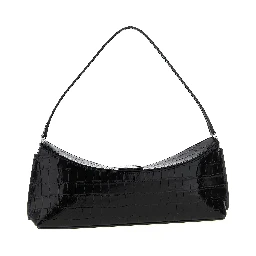Black Calfskin Shoulder Bag