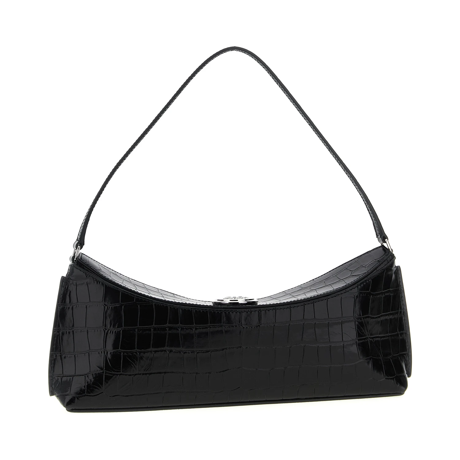 Black Calfskin Shoulder Bag