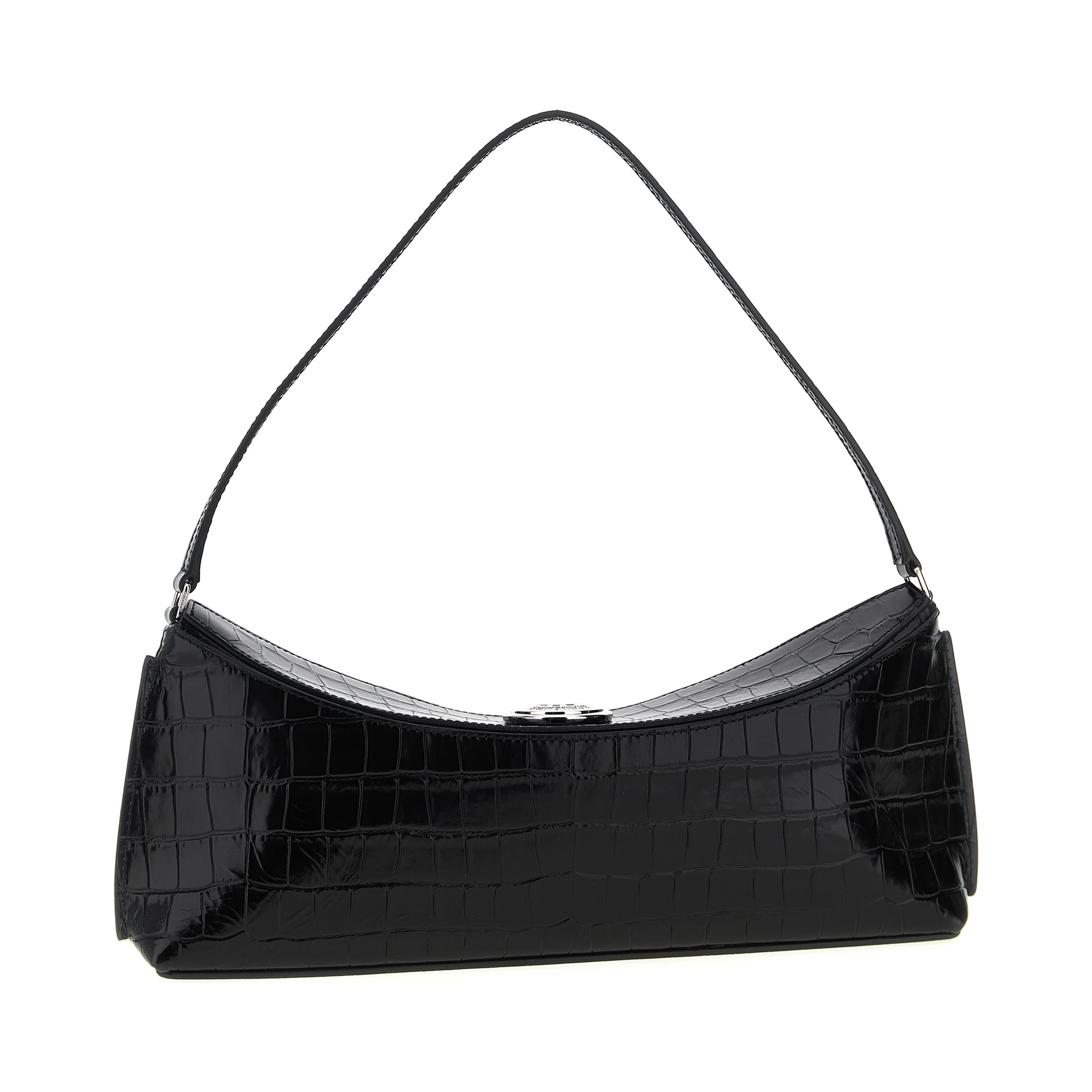Black Calfskin Shoulder Bag