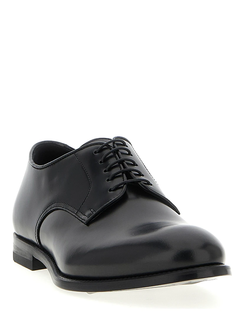 Black Calfskin Oxfords And Derbies