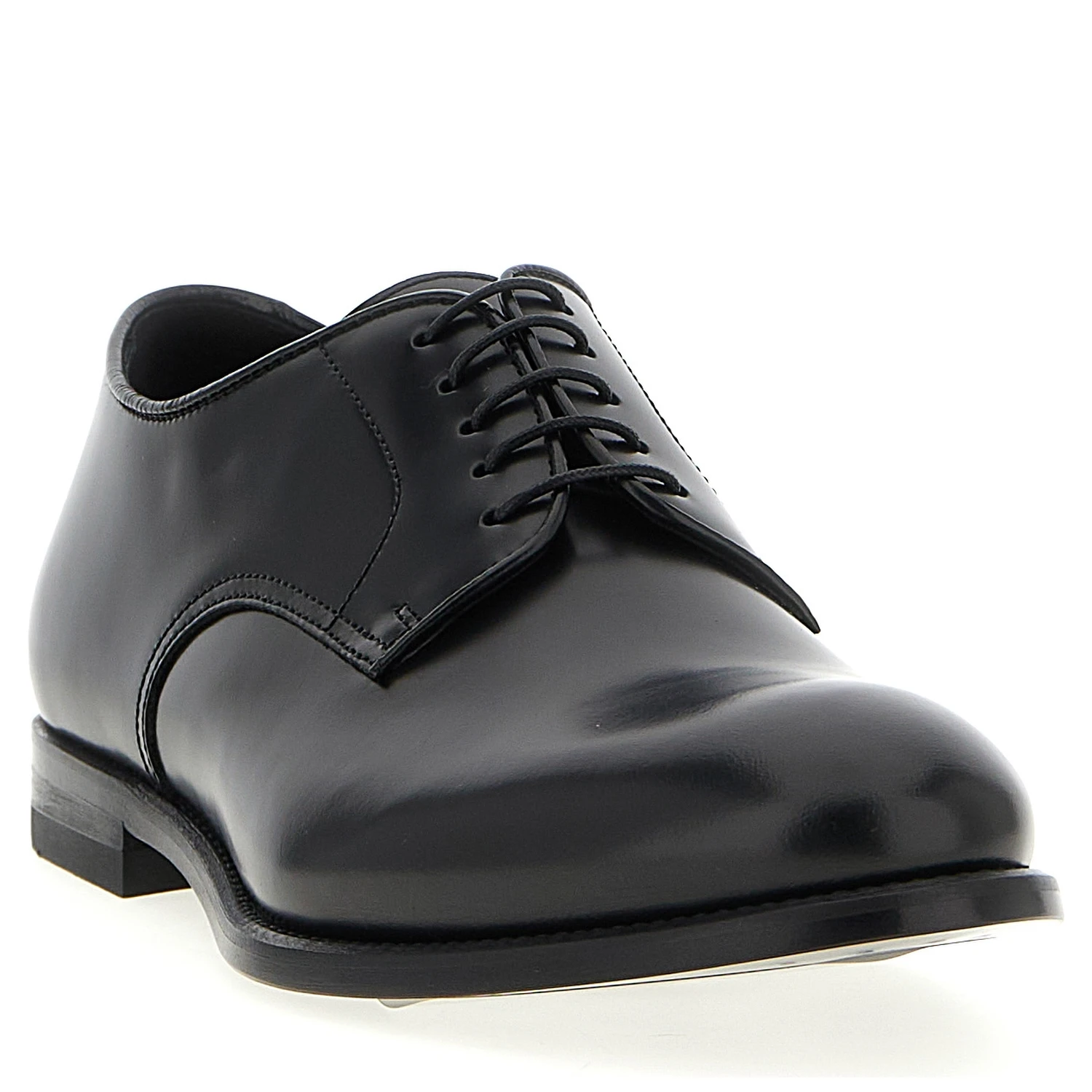 Black Calfskin Oxfords And Derbies