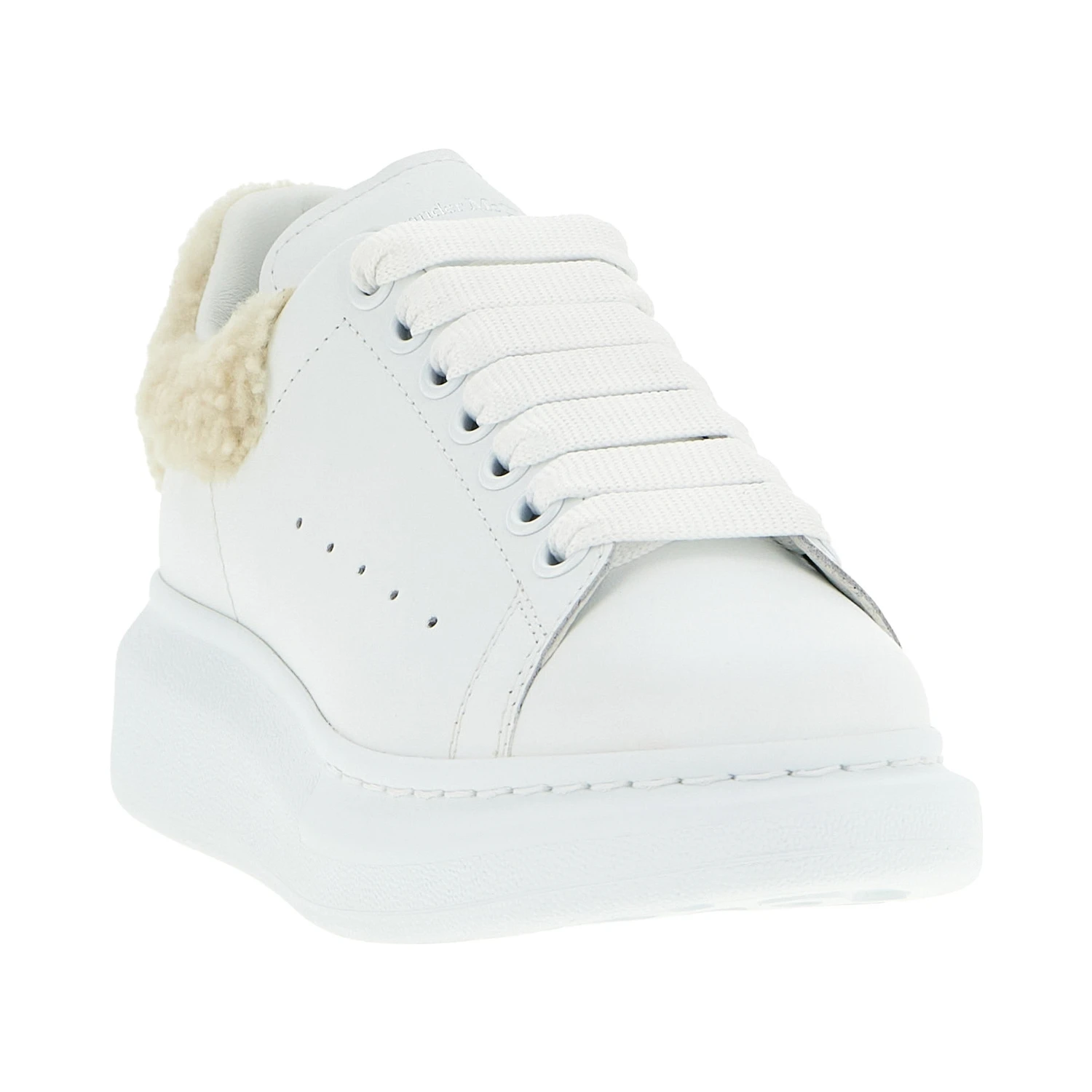 Beige Calfskin Chunky Sneakers