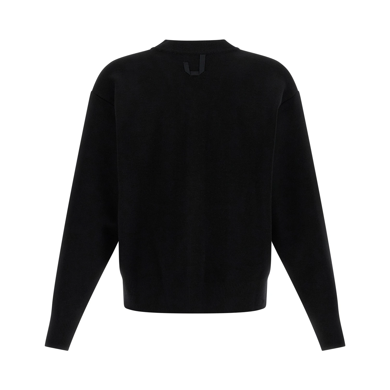 Black Merino Wool Cardigan