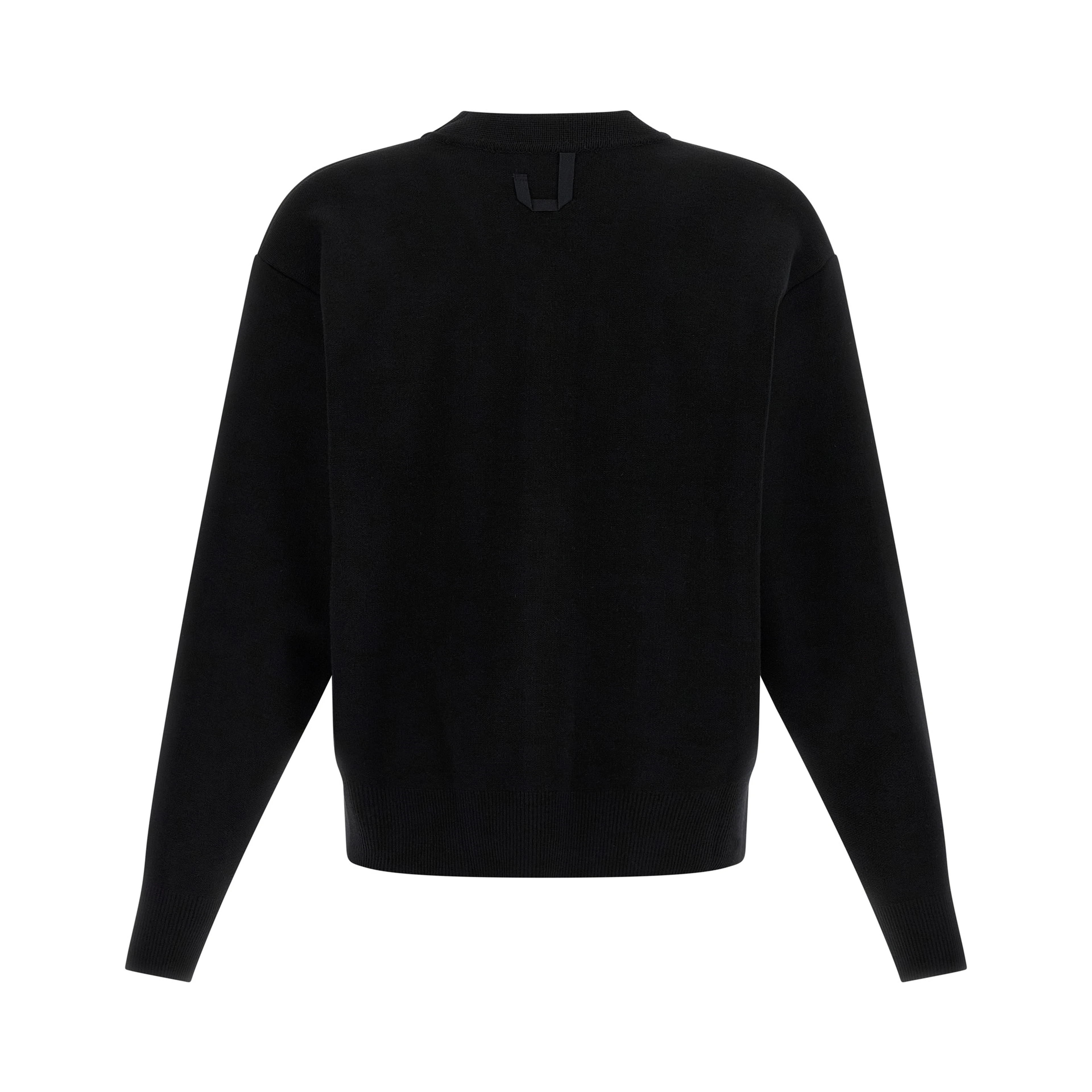 Black Merino Wool Cardigan