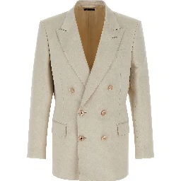Beige Cotton Blazer