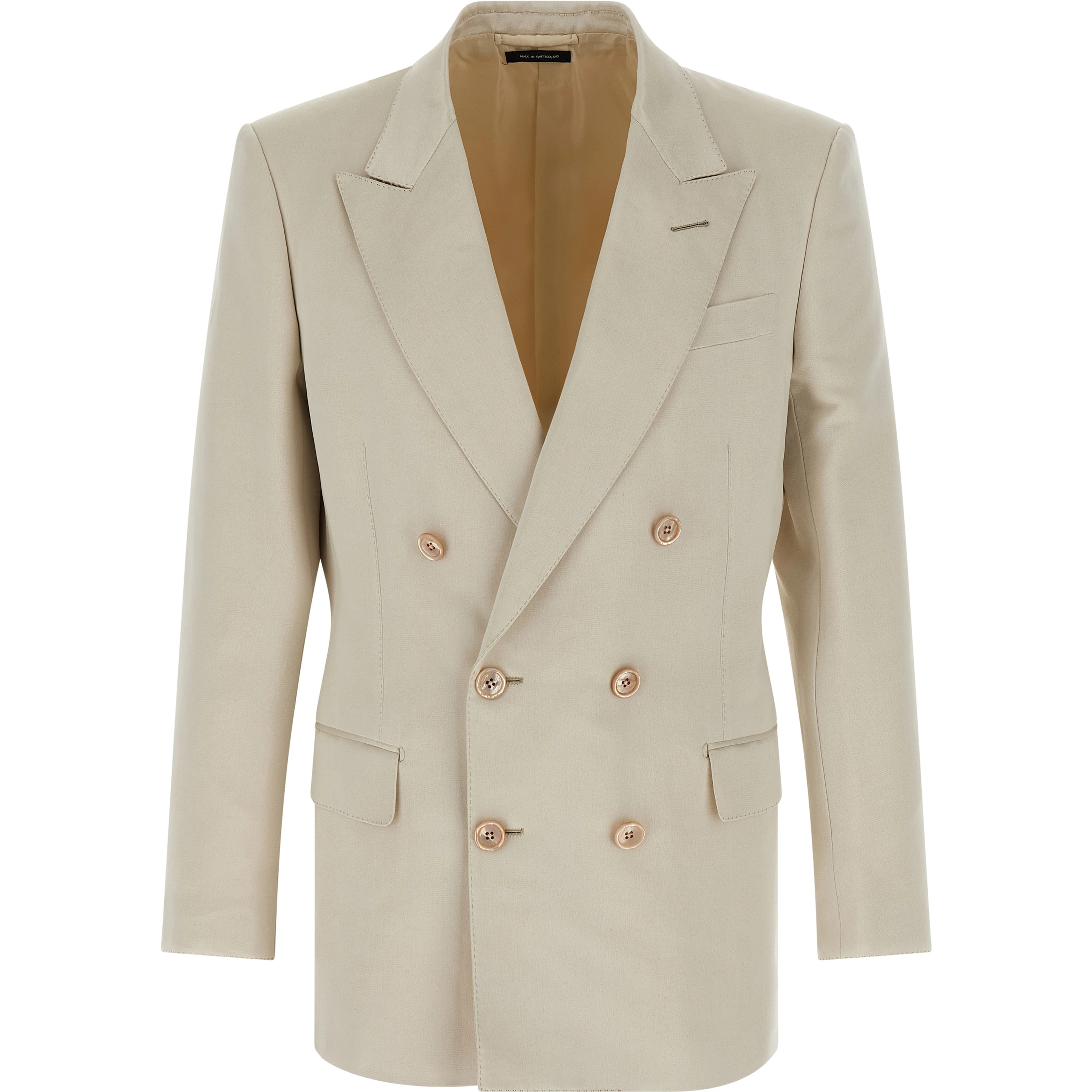 Beige Cotton Blazer