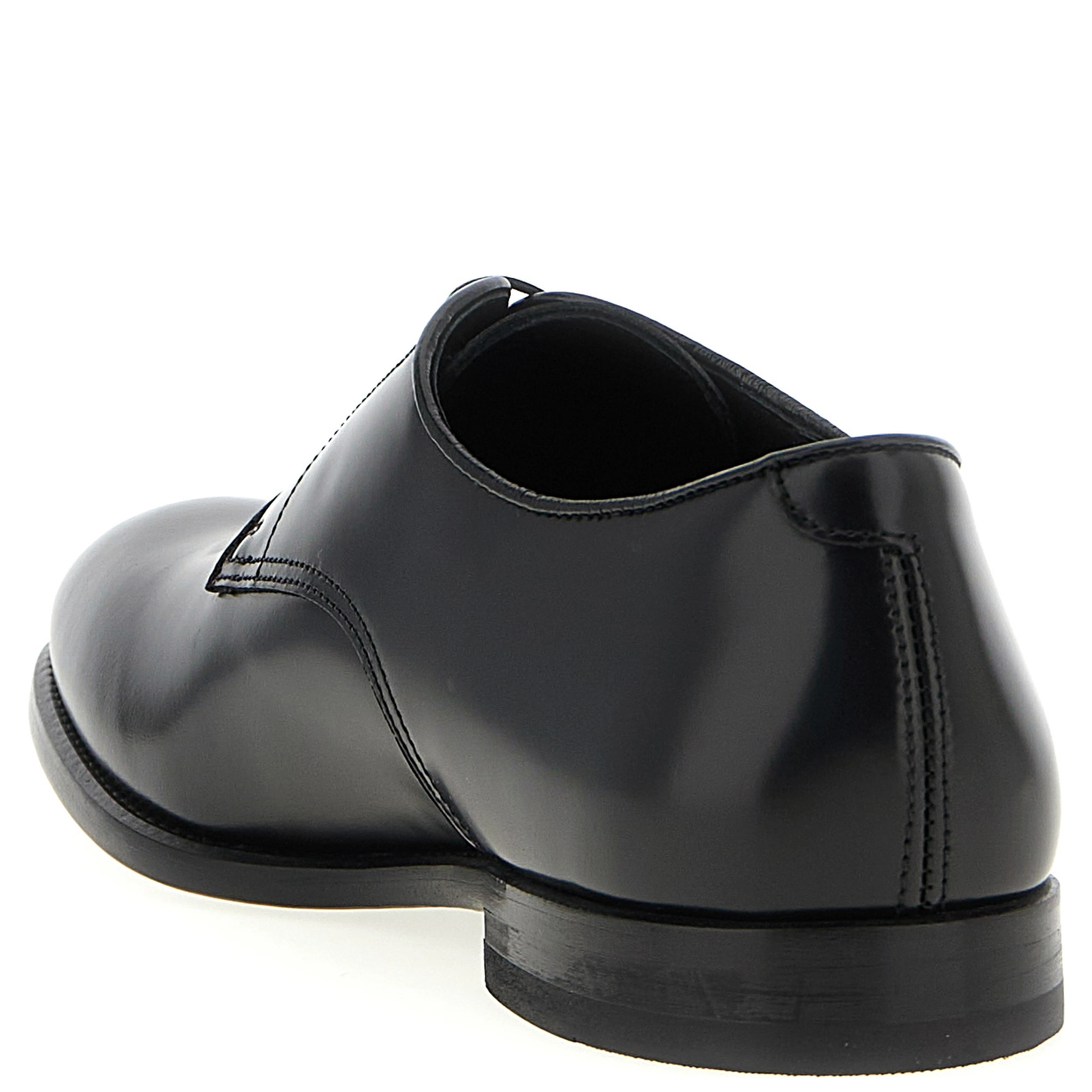 Black Calfskin Oxfords And Derbies