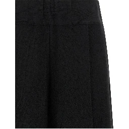 Black Cotton Casual Pants