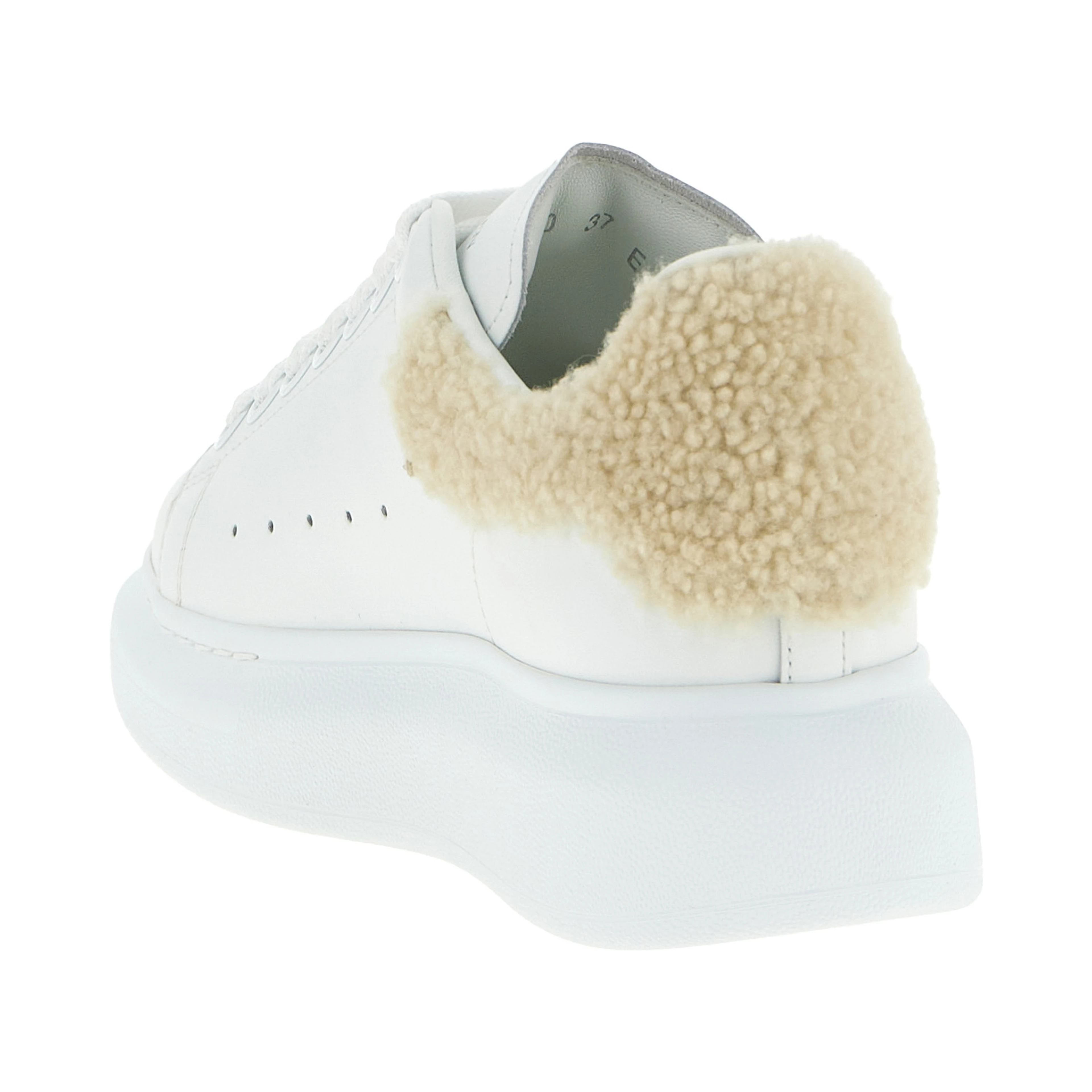 Beige Calfskin Chunky Sneakers