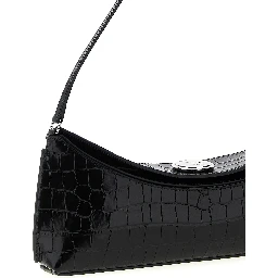 Black Calfskin Shoulder Bag