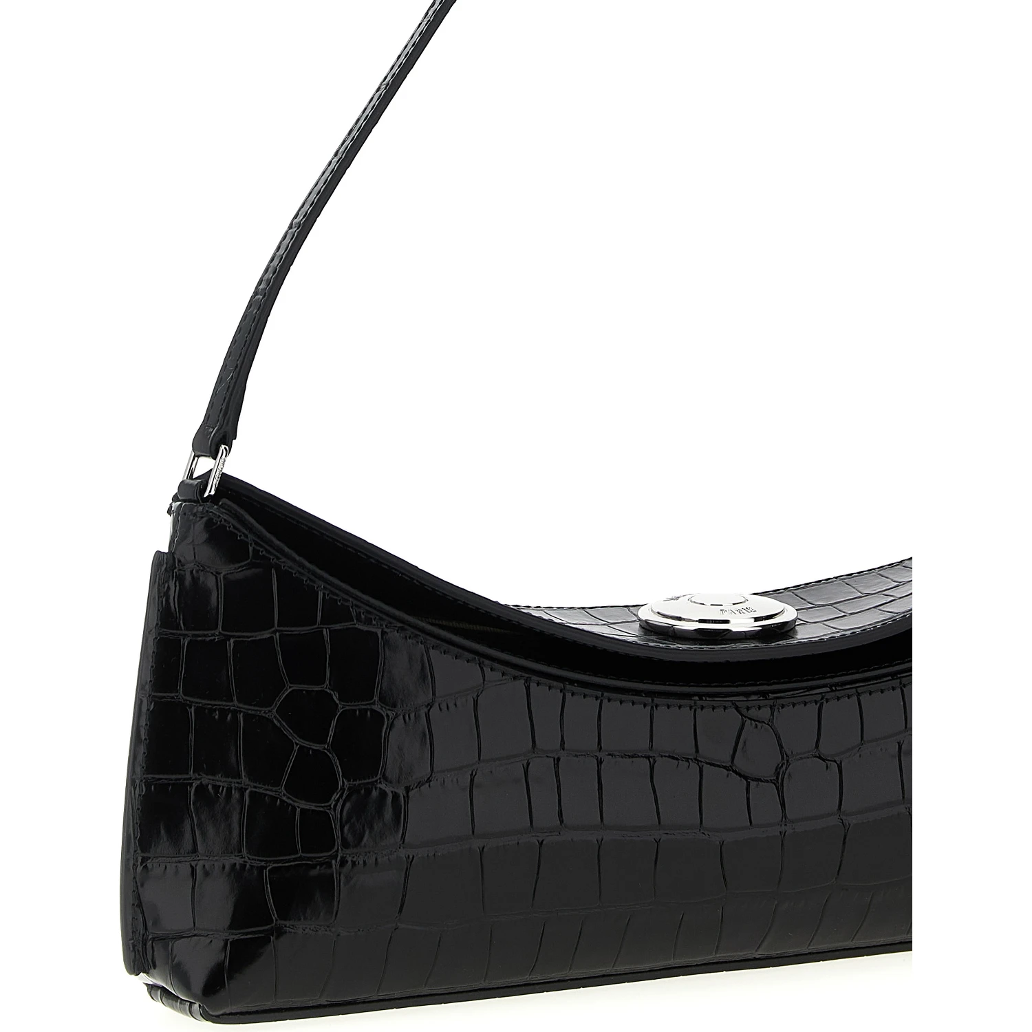 Black Calfskin Shoulder Bag