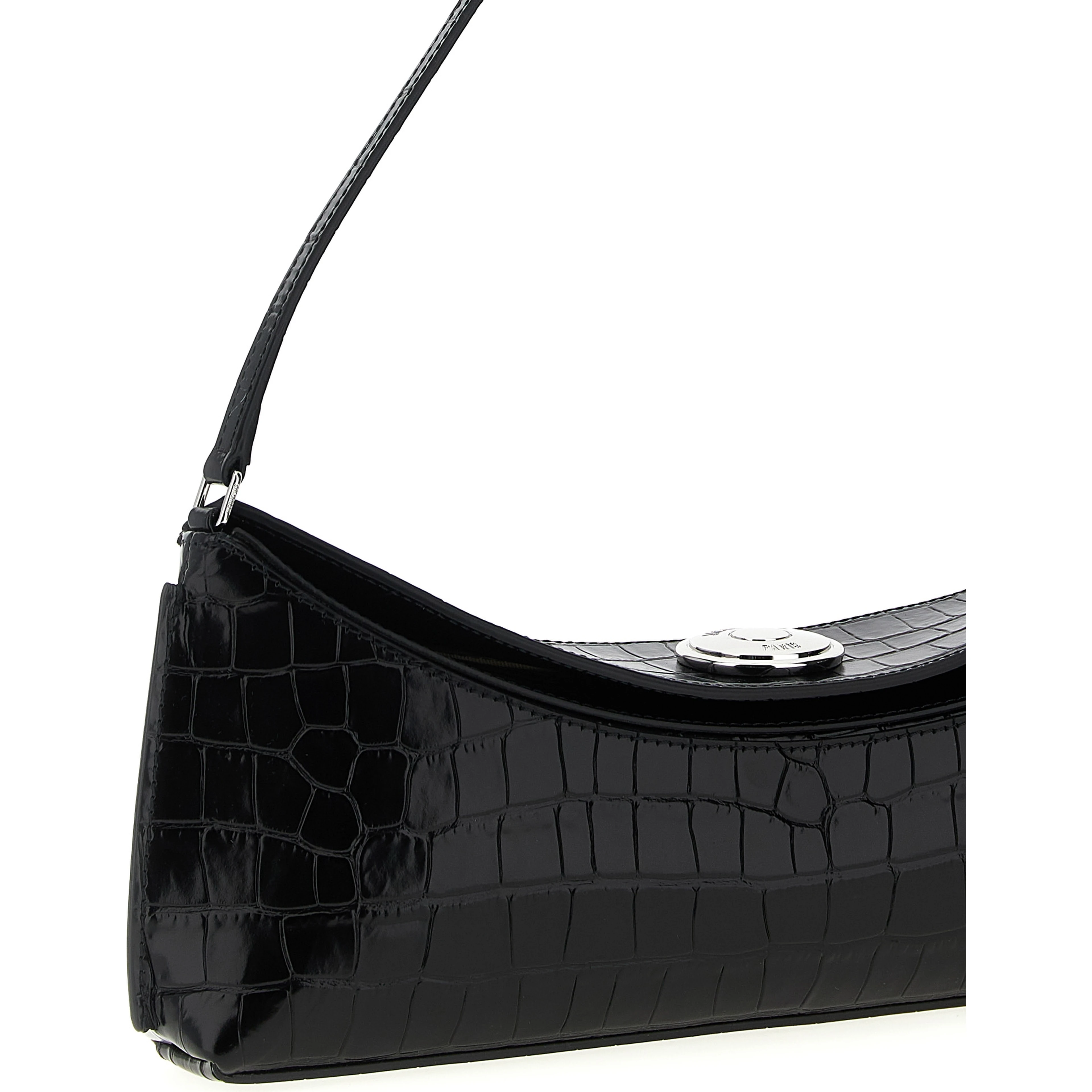 Black Calfskin Shoulder Bag