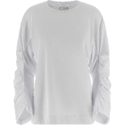 White Cotton Long Sleeve T-Shirt