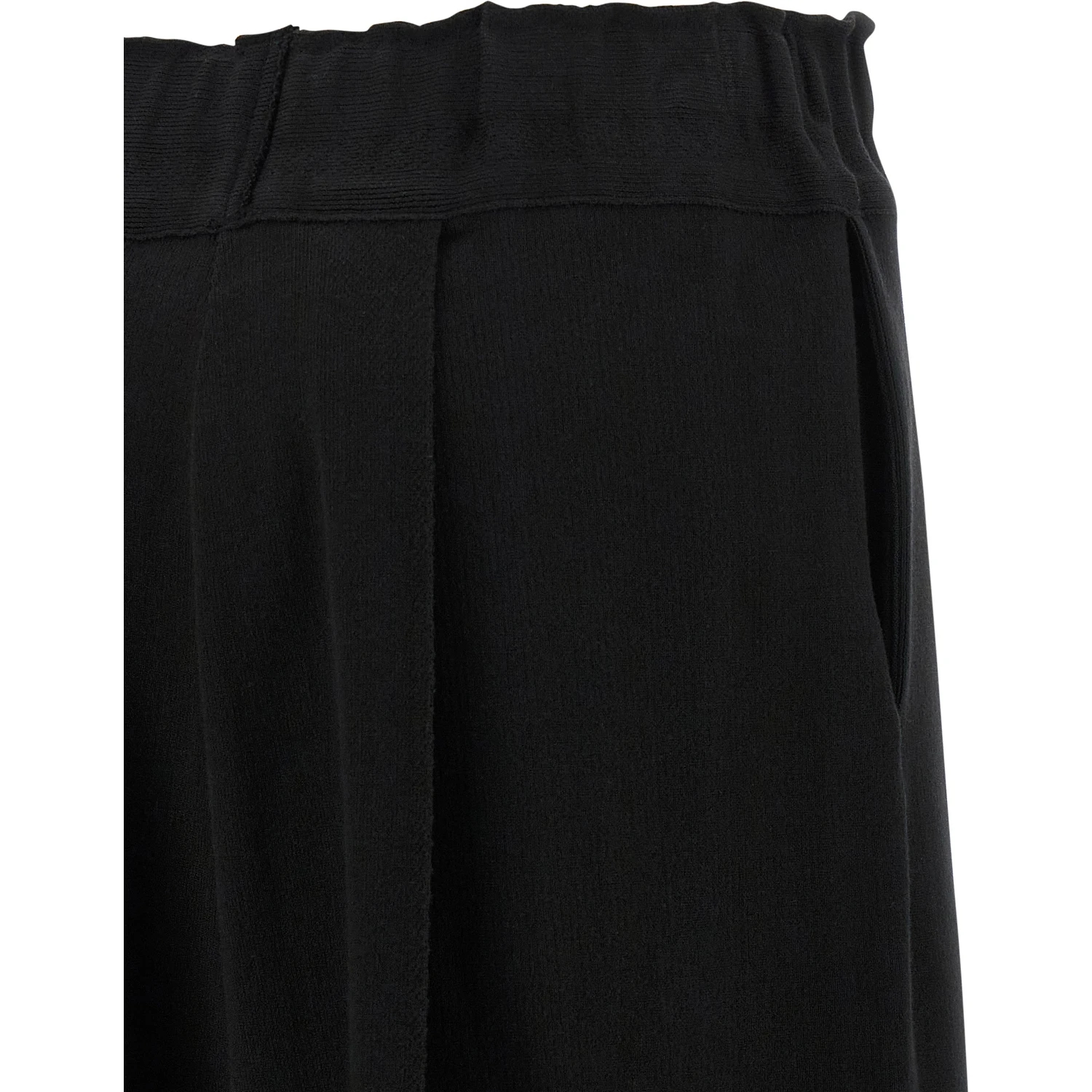 Black Cotton Casual Pants