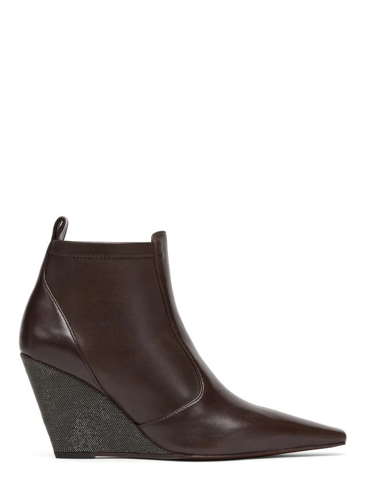 Brown Leather Ankle Boots