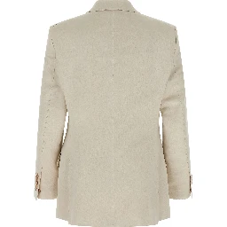 Beige Cotton Blazer