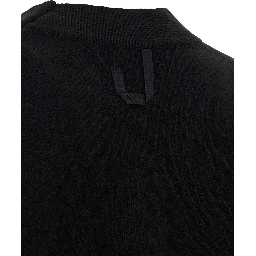 Black Merino Wool Cardigan