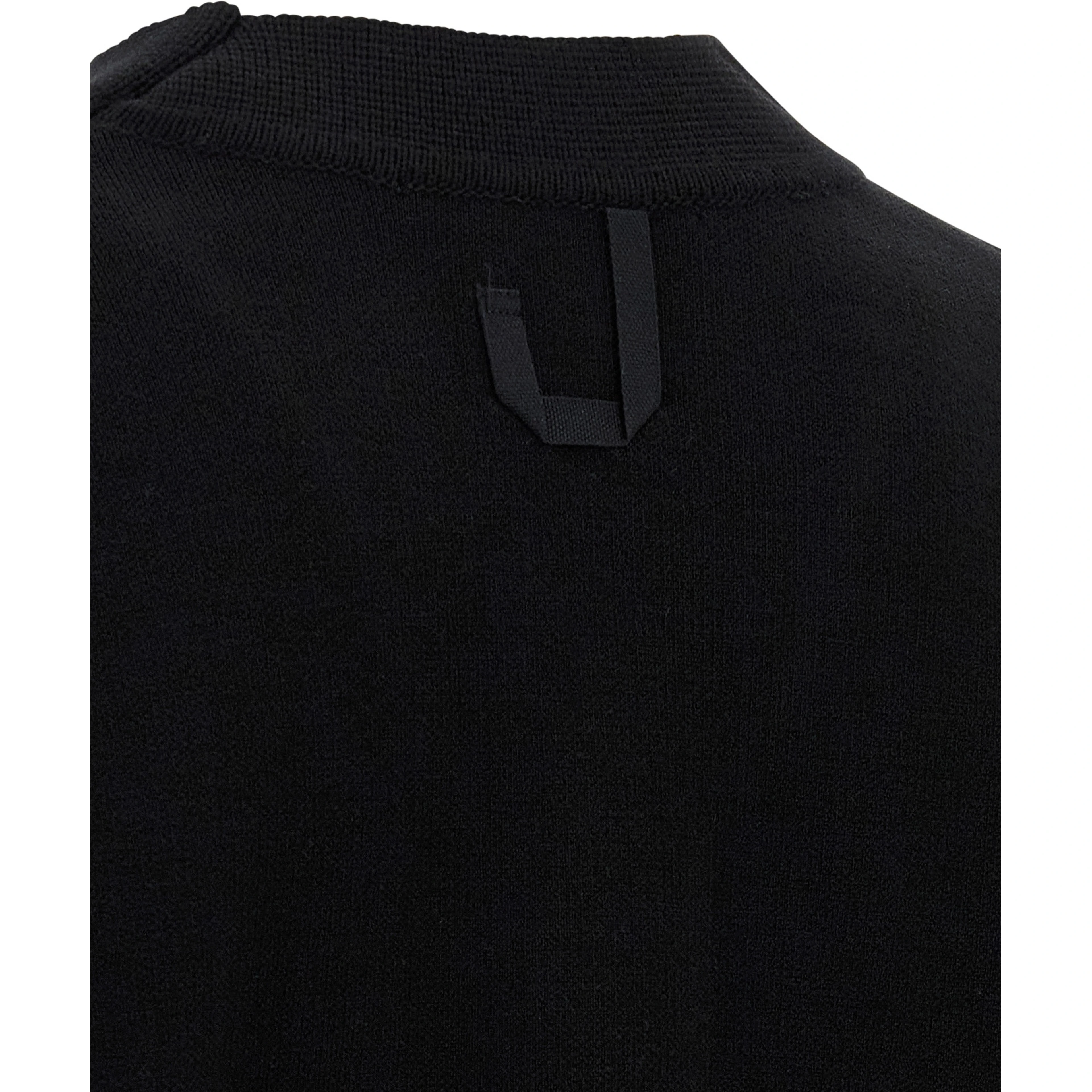Black Merino Wool Cardigan