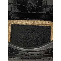 Black Calfskin Shoulder Bag