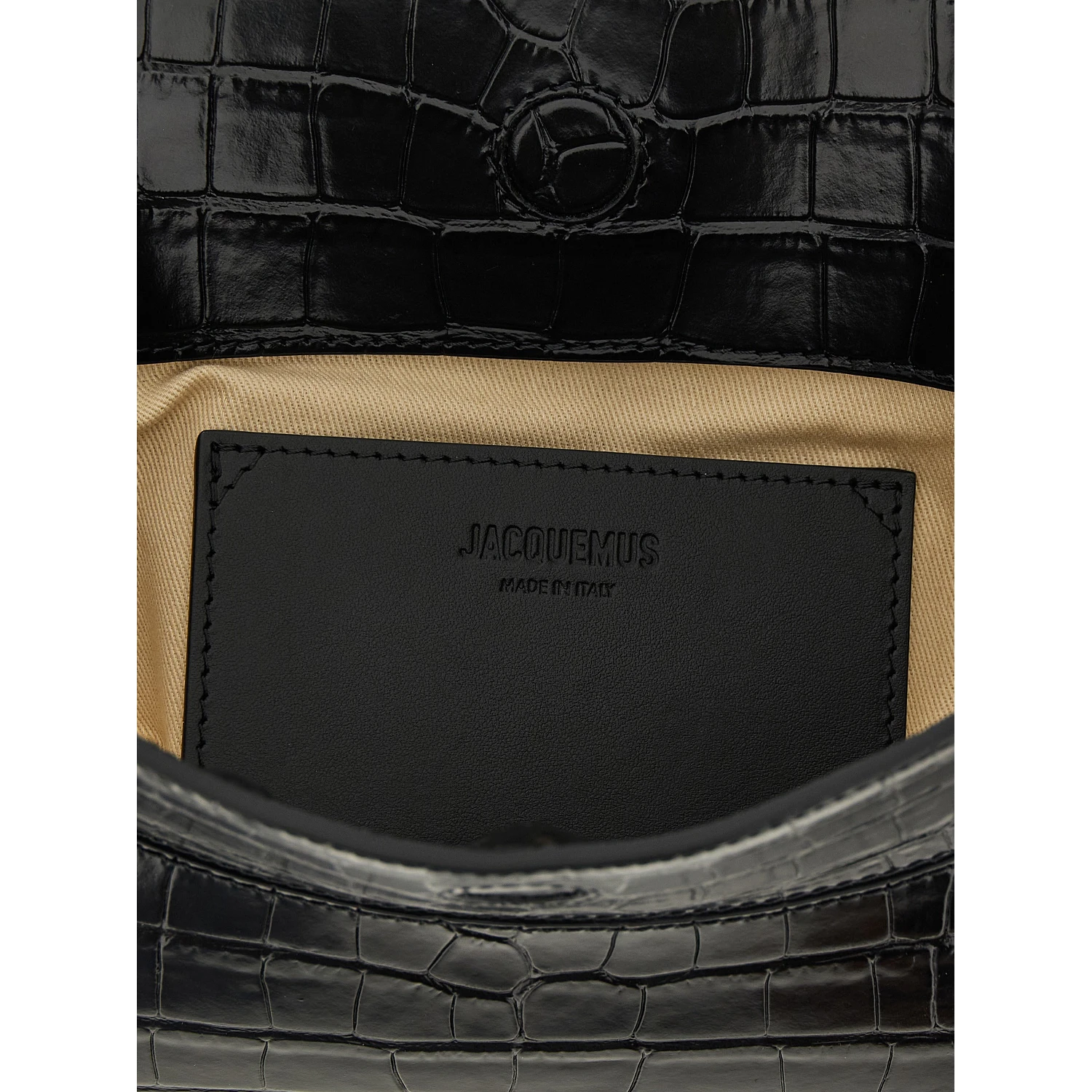 Black Calfskin Shoulder Bag