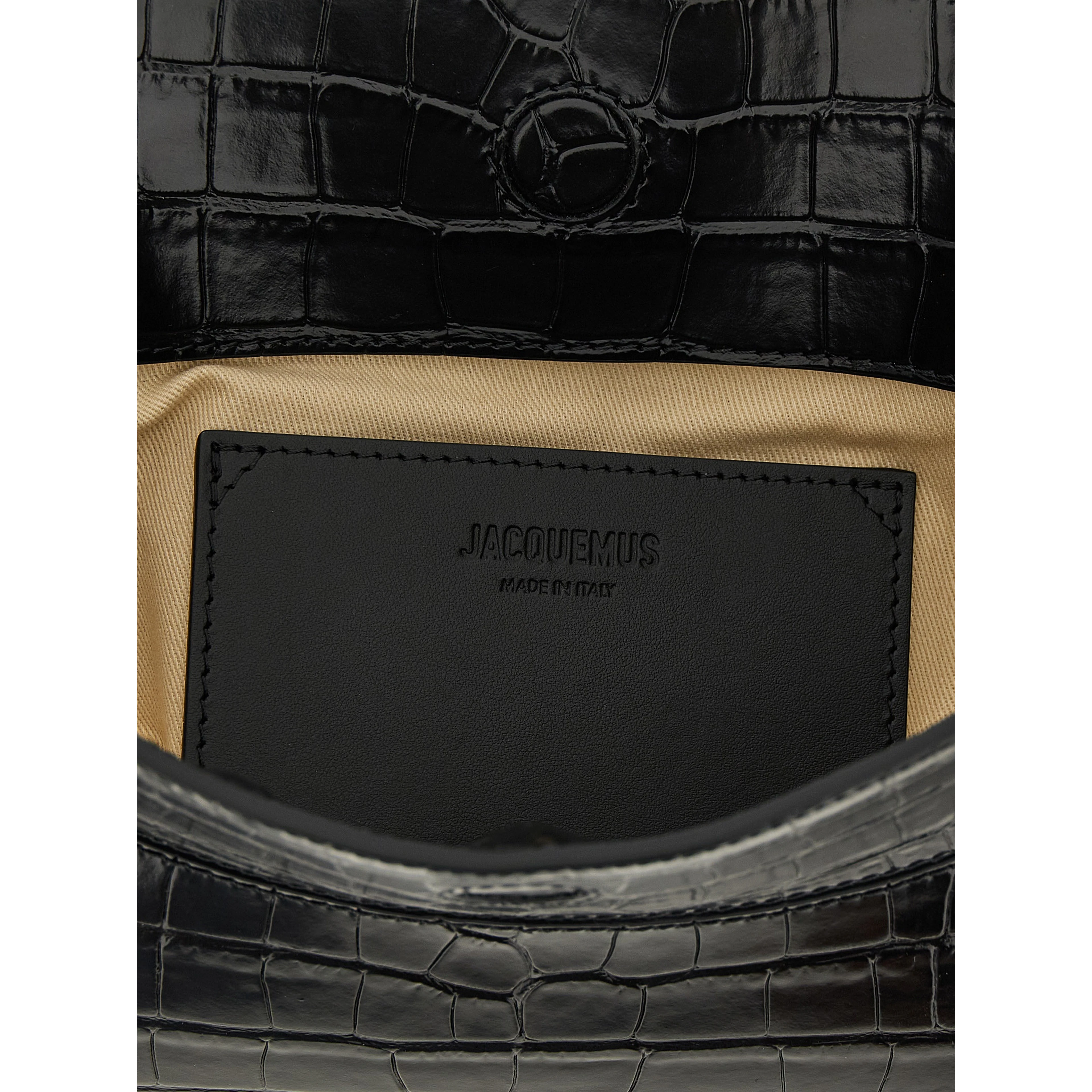 Black Calfskin Shoulder Bag