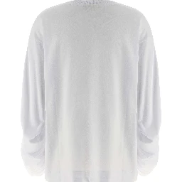 White Cotton Long Sleeve T-Shirt