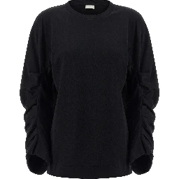 Black Cotton Long Sleeve T-Shirt