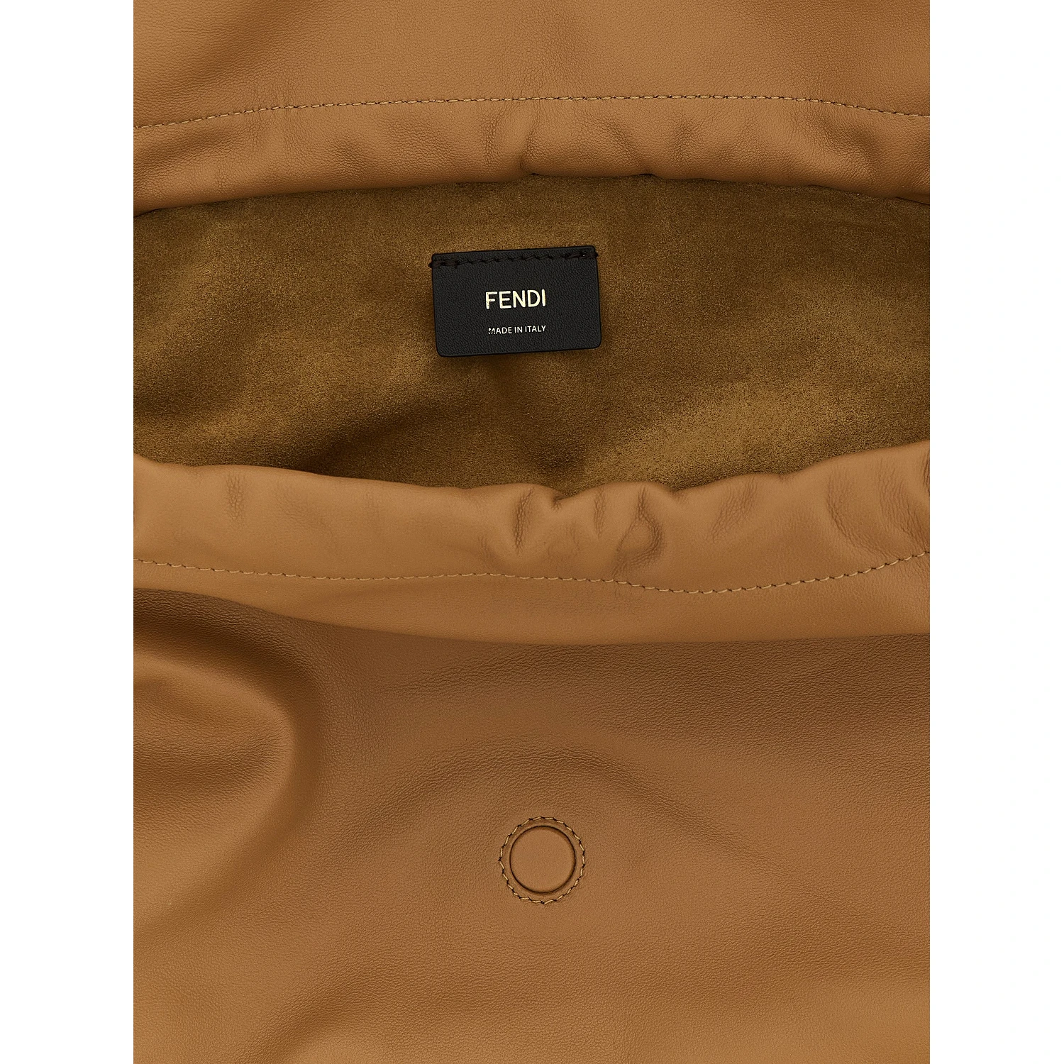 Beige Lamb Leather Shoulder Bag