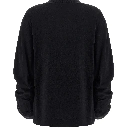 Black Cotton Long Sleeve T-Shirt