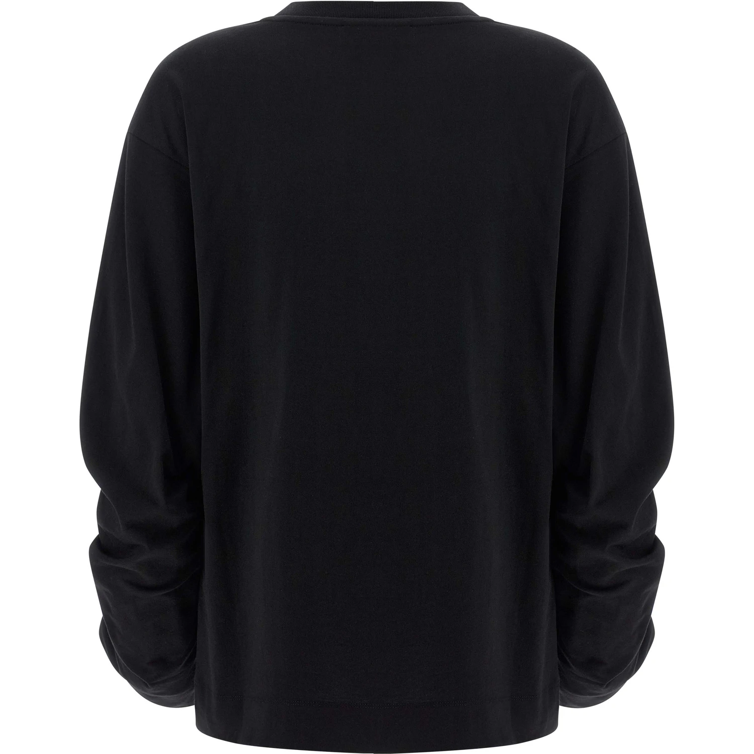 Black Cotton Long Sleeve T-Shirt