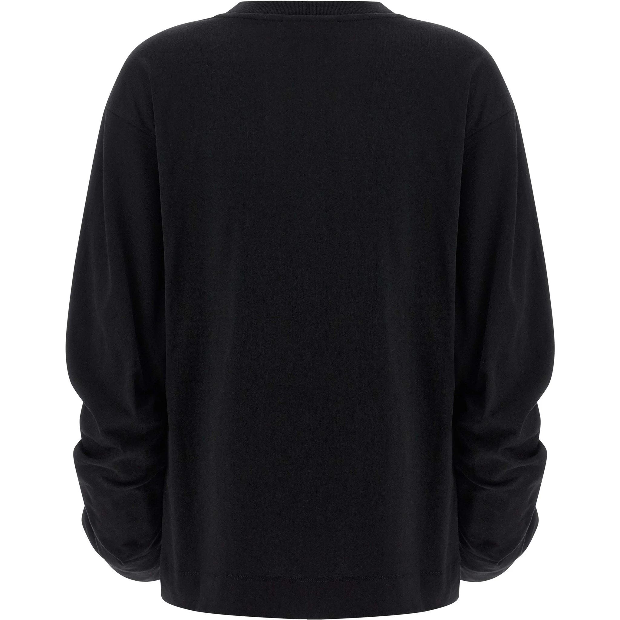 Black Cotton Long Sleeve T-Shirt