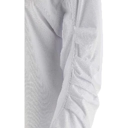 White Cotton Long Sleeve T-Shirt