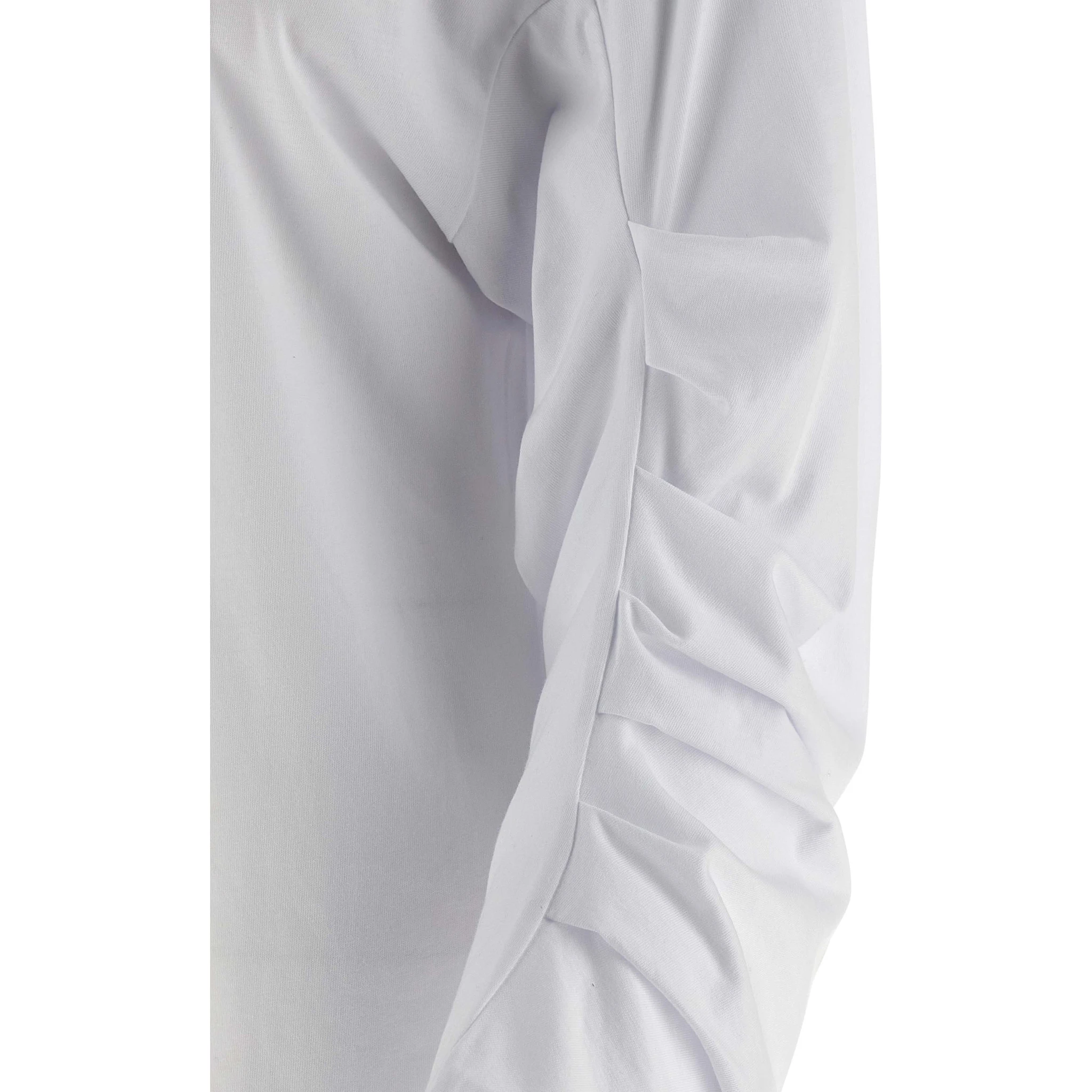 White Cotton Long Sleeve T-Shirt