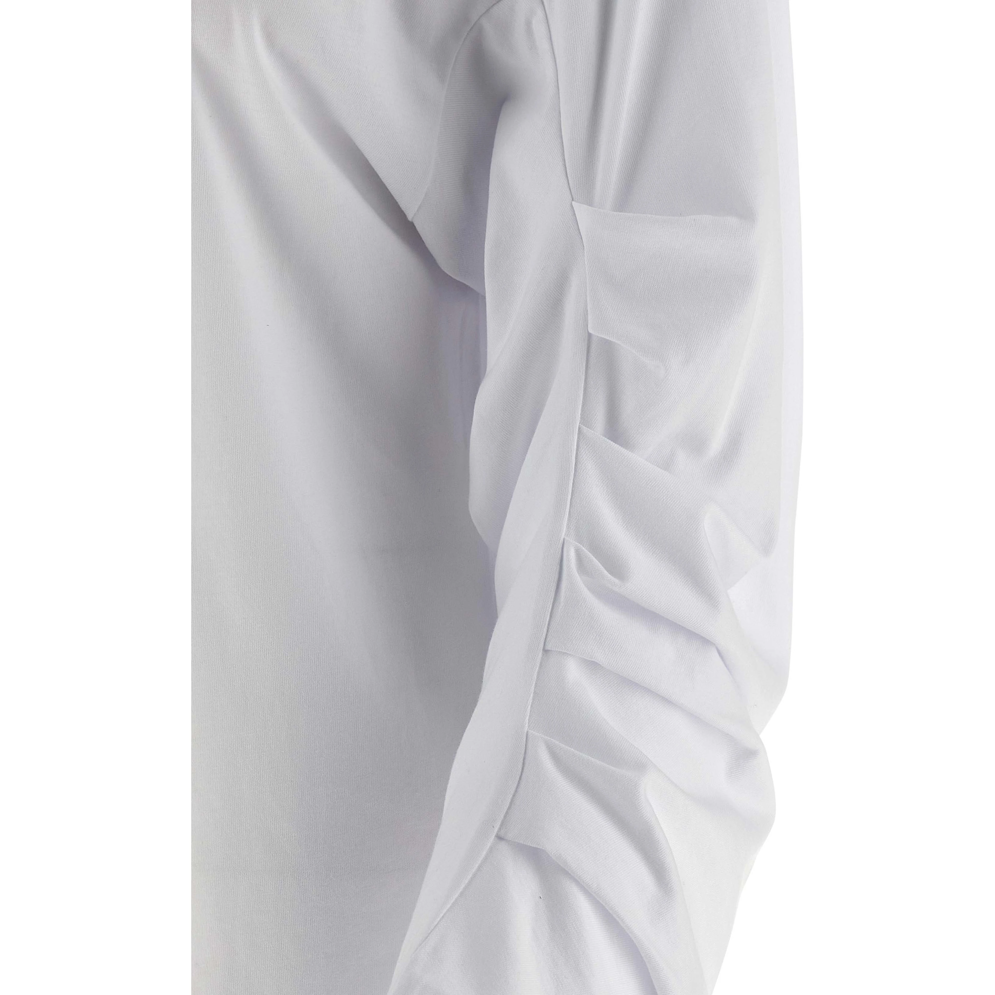 White Cotton Long Sleeve T-Shirt
