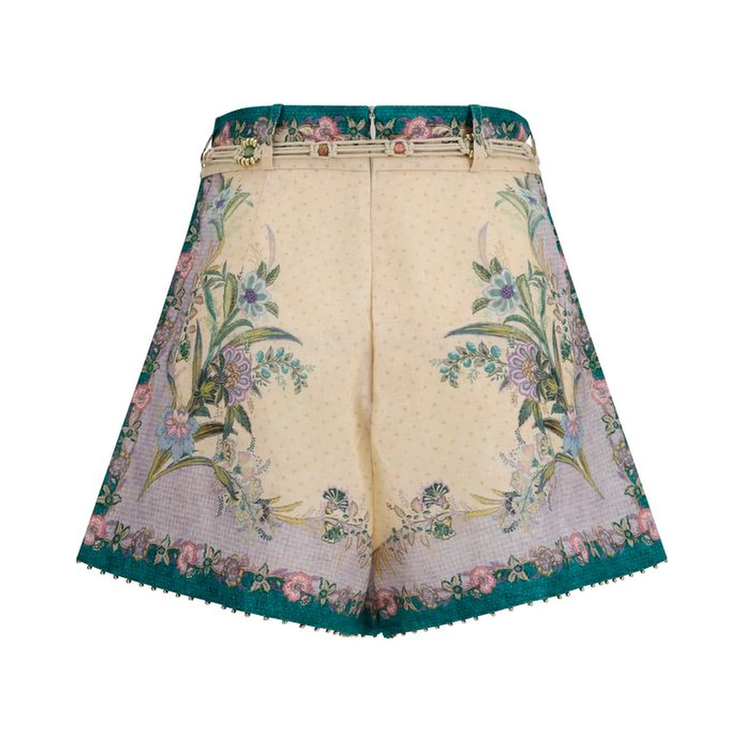 Multicolor Linen Bermuda Shorts