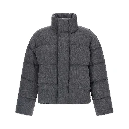 Gray Wool Full-Length Jacket