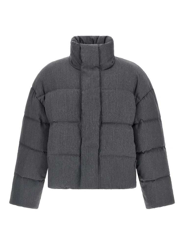Gray Wool Full-Length Jacket