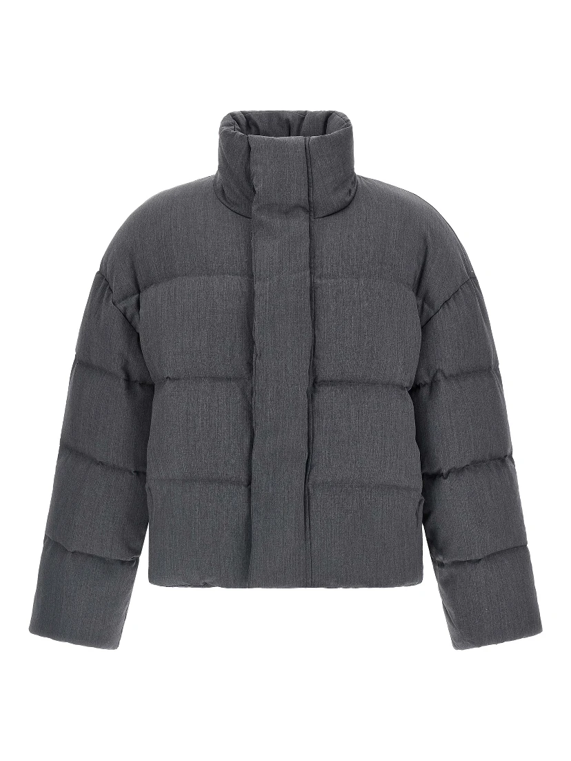 Gray Wool Full-Length Jacket