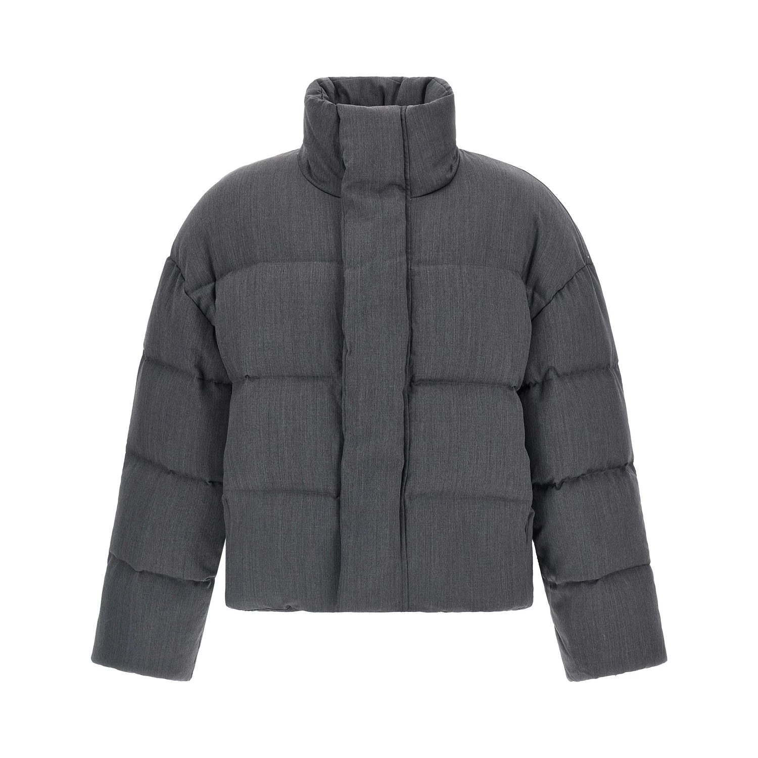 Gray Wool Full-Length Jacket