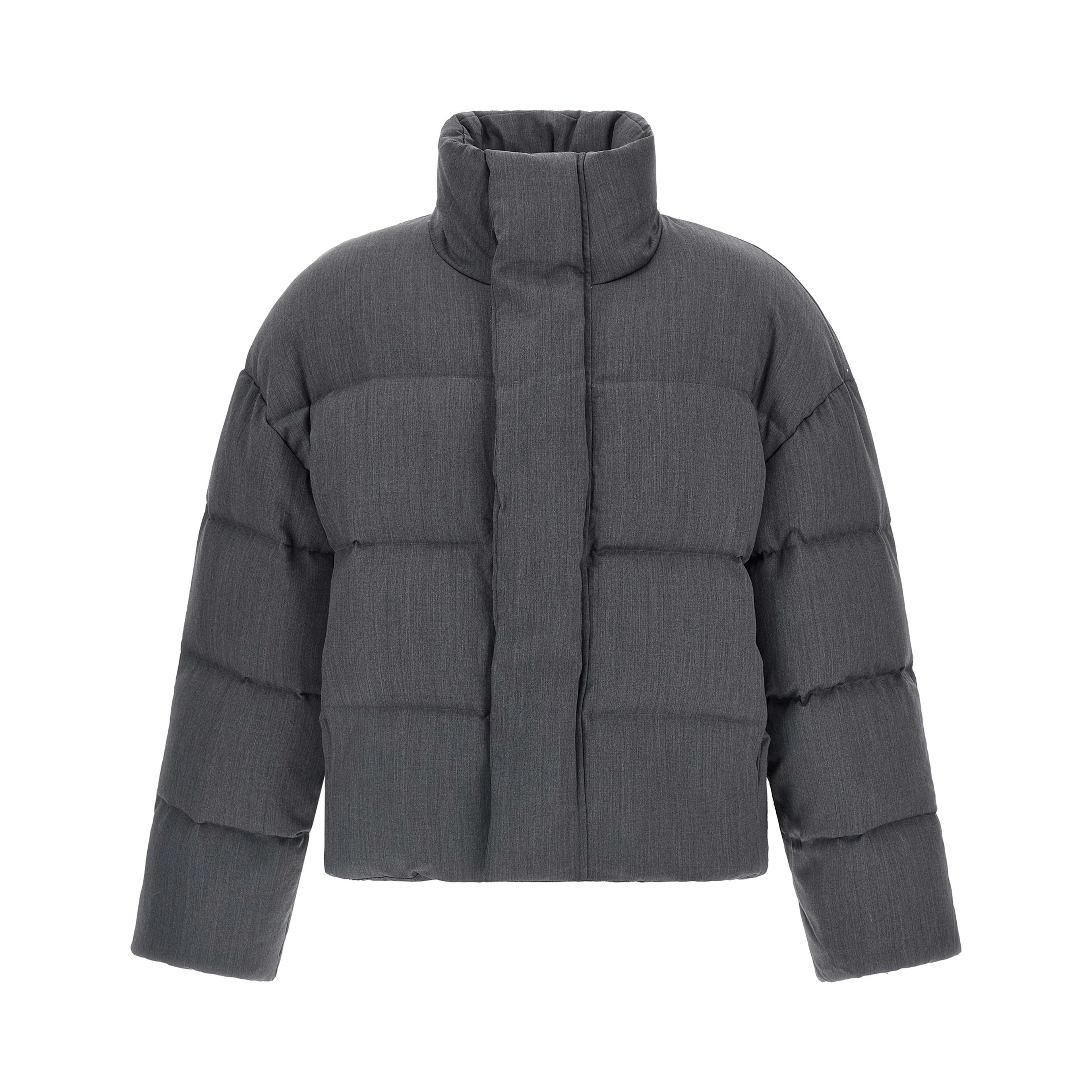 Gray Wool Full-Length Jacket