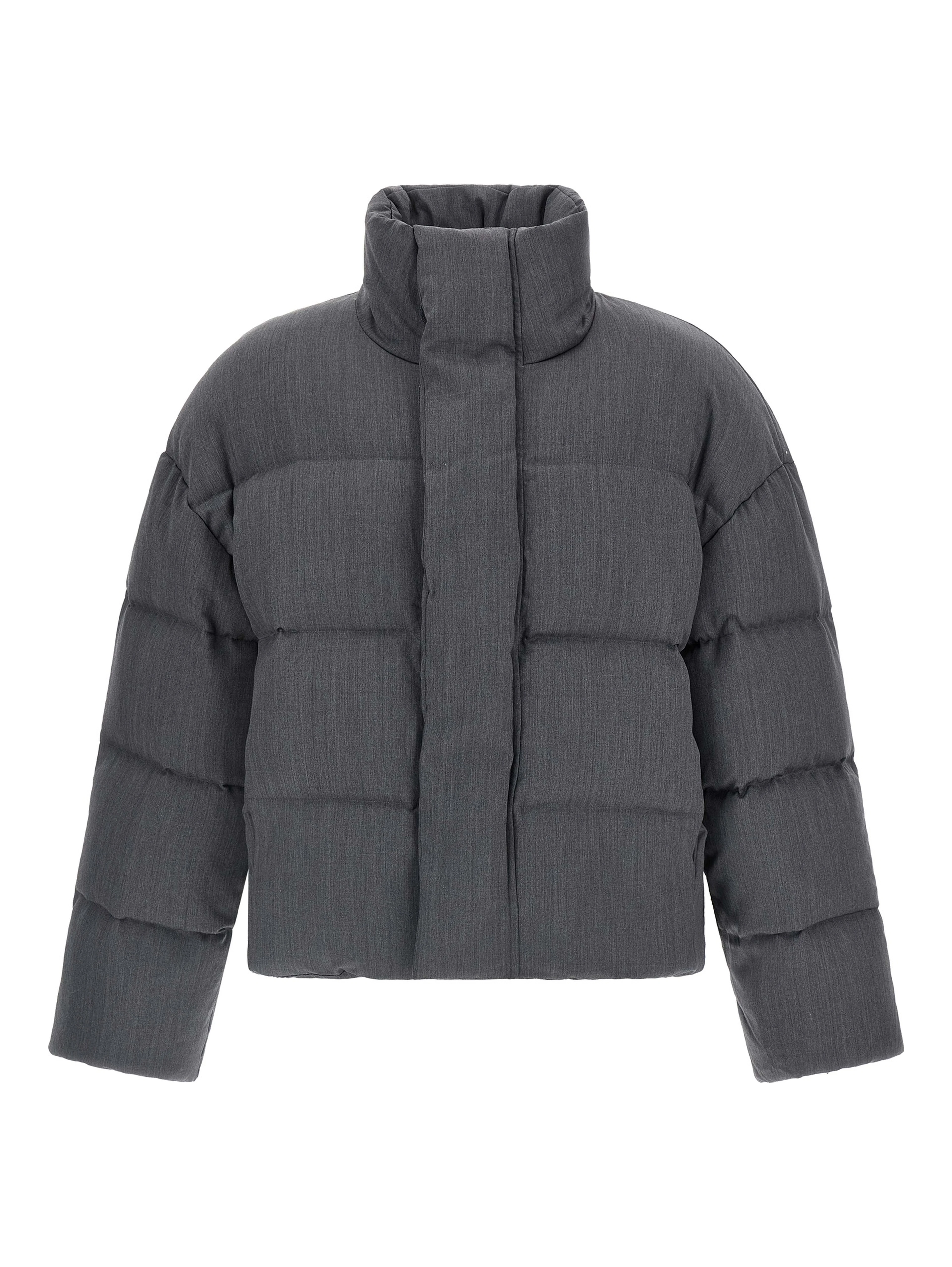 Gray Wool Full-Length Jacket