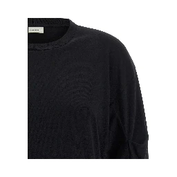 Black Cotton Long Sleeve T-Shirt
